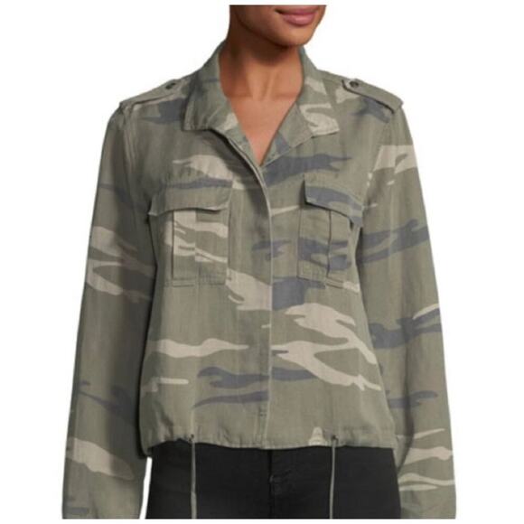 Rails Maverick Sage Camo Military/Bomber Style Jacket women's size S - Picture 2 of 14